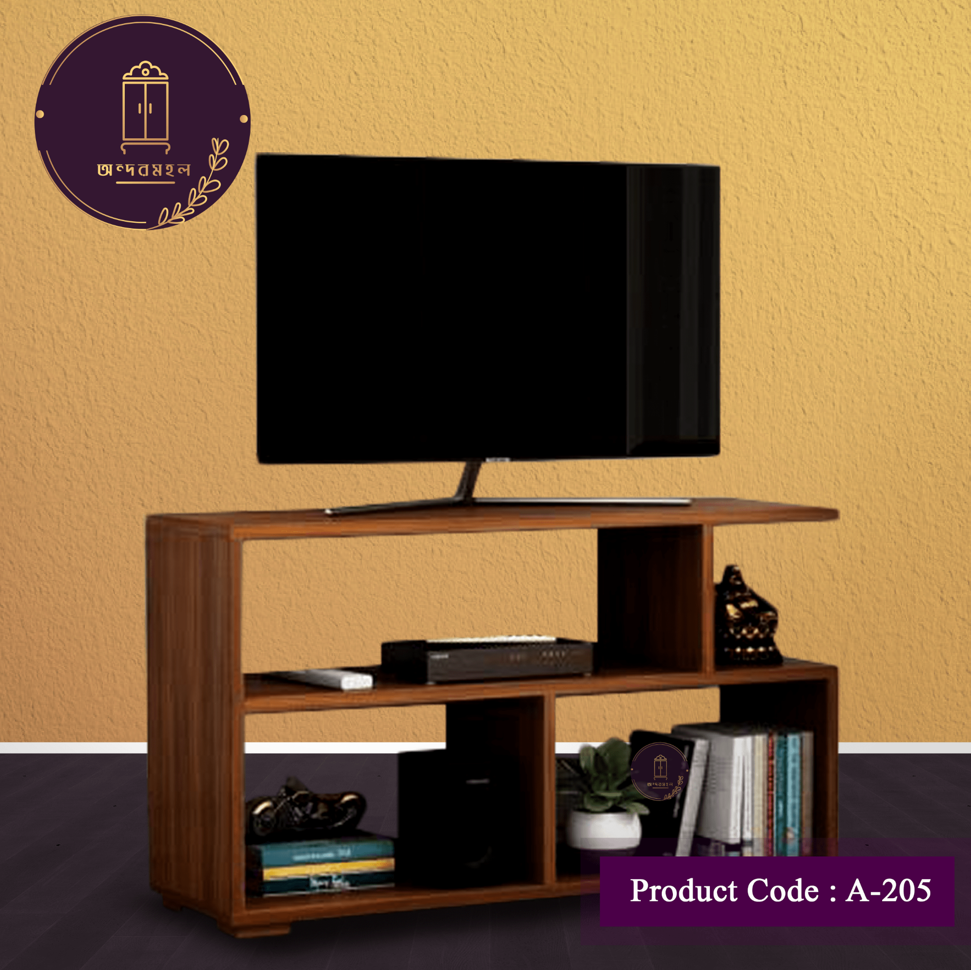 Picture of Andormahal Stylish TV Cabinet Made of Melamine Laminated Board