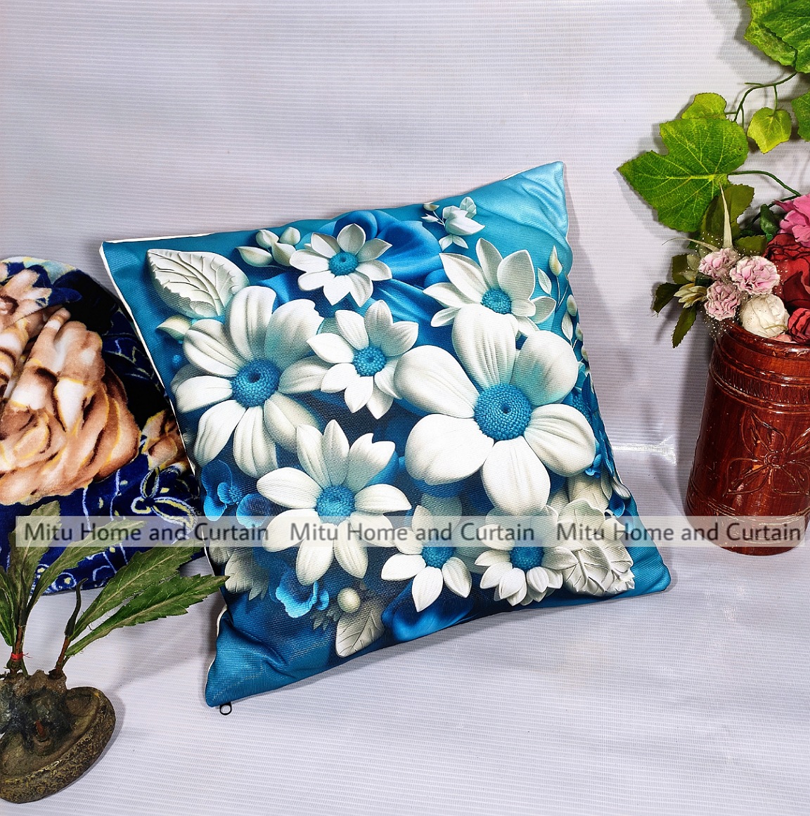 Buy 3d-cushion-cover-cushion-covers-cushion-protector-degital-printe-standard-size-16-x-16-size-1pcs-blue-cream-white-red-brown at best price in Bangladesh