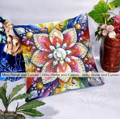 Buy 3d-cushion-cover-cushion-covers-cushion-protector-degital-printe-standard-size-16-x-16-size-1pcs-blue-cream-white-red-brown at best price in Bangladesh