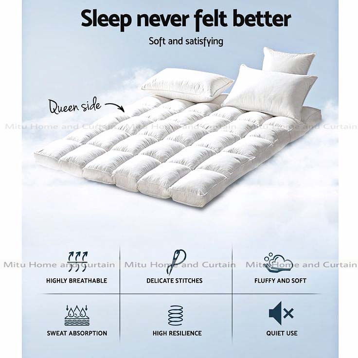 Buy exclusive-deluxe-mattress-topper-mattress-47feet-tosok-white-standard-king-queen-semi-double-cotton-fabric-super-white at best price in Bangladesh