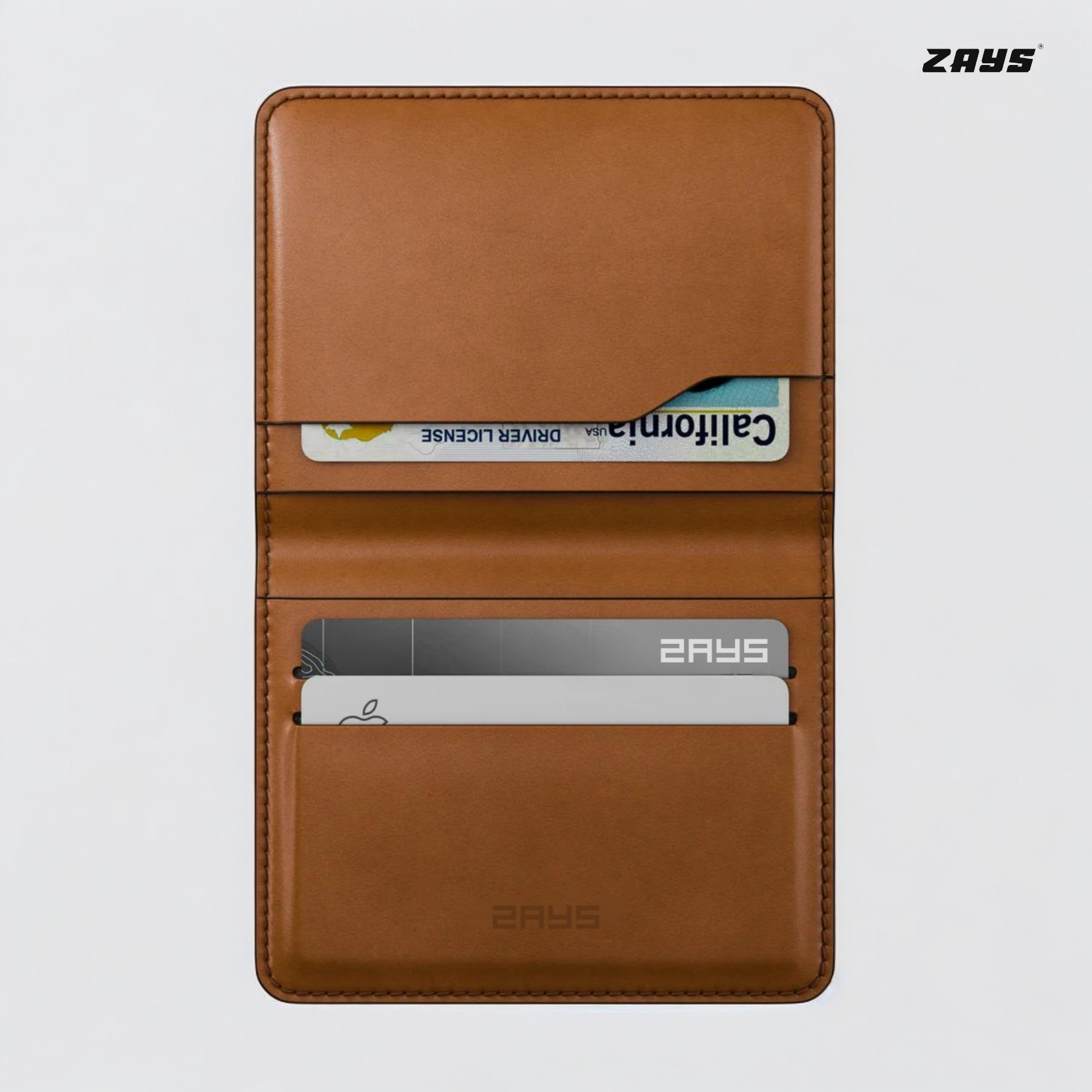 Picture of Zays Premium Leather Super Slim Card Holder Mini Wallet Handcrafted Durable Stylish Compact Wallet for Men And Women (Brown)