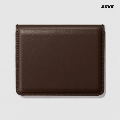 Picture of Zays Premium Leather Super Slim Card Holder Mini Wallet Handcrafted Durable Stylish Compact Wallet for Men And Women(Brown)