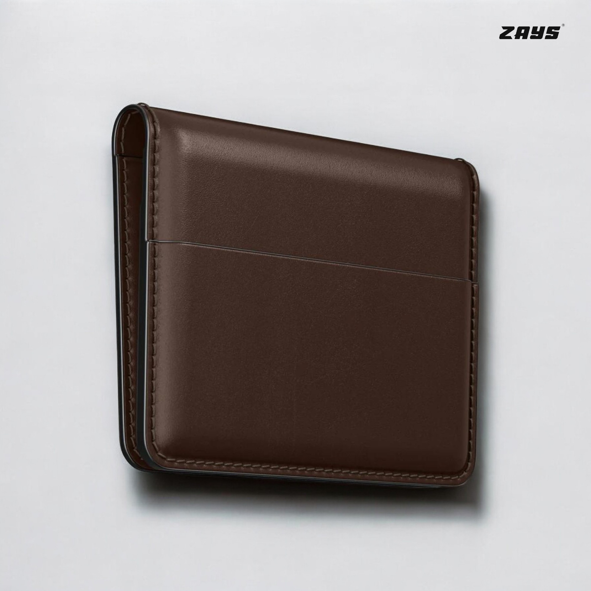 Picture of Zays Premium Leather Super Slim Card Holder Mini Wallet Handcrafted Durable Stylish Compact Wallet for Men And Women(Brown)