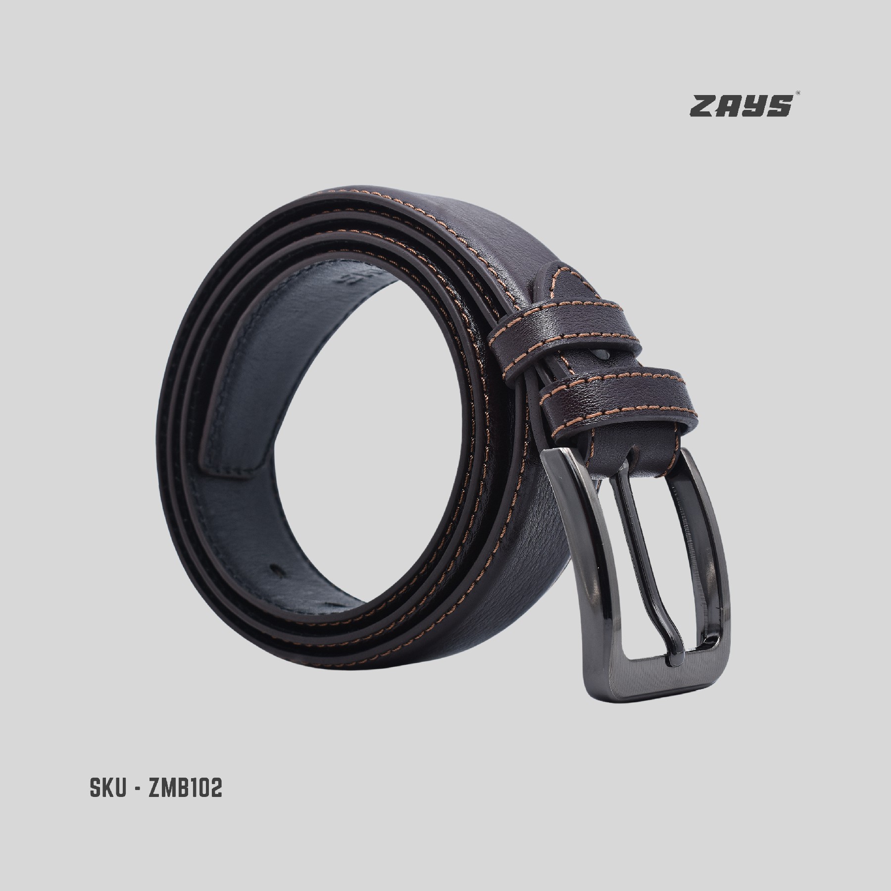 Picture of Zays Handcrafted Genuine Leather Belt for Men – Premium, Durable, Stylish & Adjustable | Best High-Quality Leather Belt for Formal and Casual Wear in Bangladesh