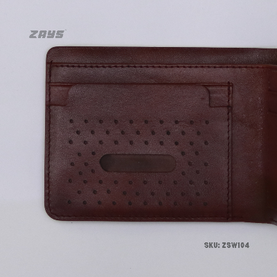 Picture of Zays Premium Handcrafted Slim Bifold Leather Short Wallet for Men & Women - Personalized Top-Grain Leather Wallet - Compact, Durable & Stylish