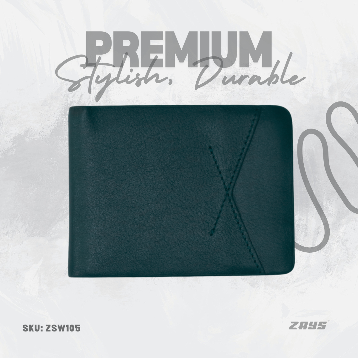 Picture of Zays Premium Handcrafted Slim Bifold Leather Short Wallet for Men & Women - Personalized Top-Grain Leather Wallet - Compact, Durable & Stylish