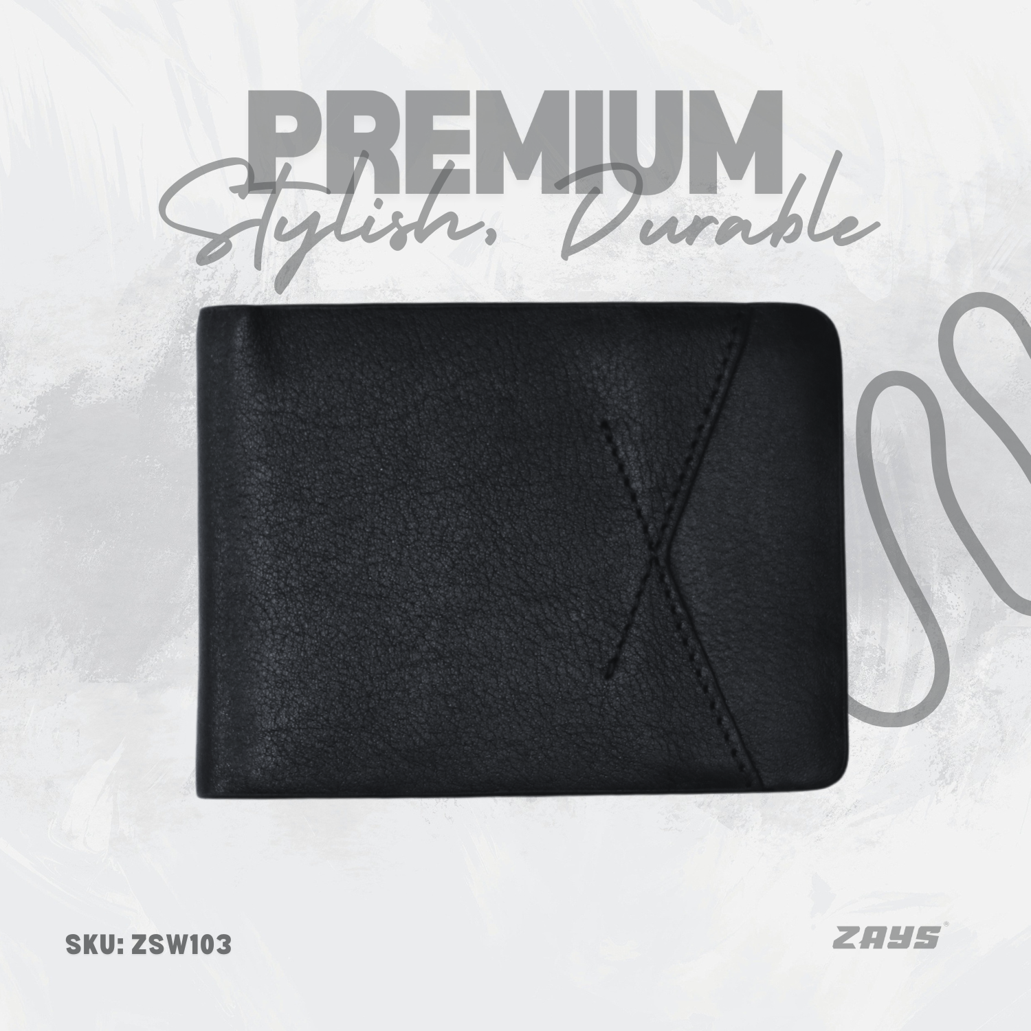 Picture of Zays Premium Handcrafted Slim Bifold Leather Short Wallet for Men & Women - Personalized Top-Grain Leather Wallet - Compact, Durable & Stylish