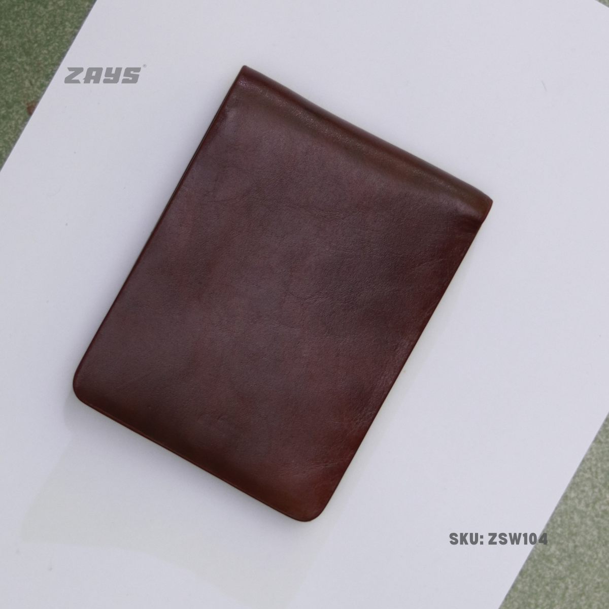 Picture of Zays Premium Handcrafted Slim Bifold Leather Short Wallet for Men & Women - Personalized Top-Grain Leather Wallet - Compact, Durable & Stylish (Chocolate)