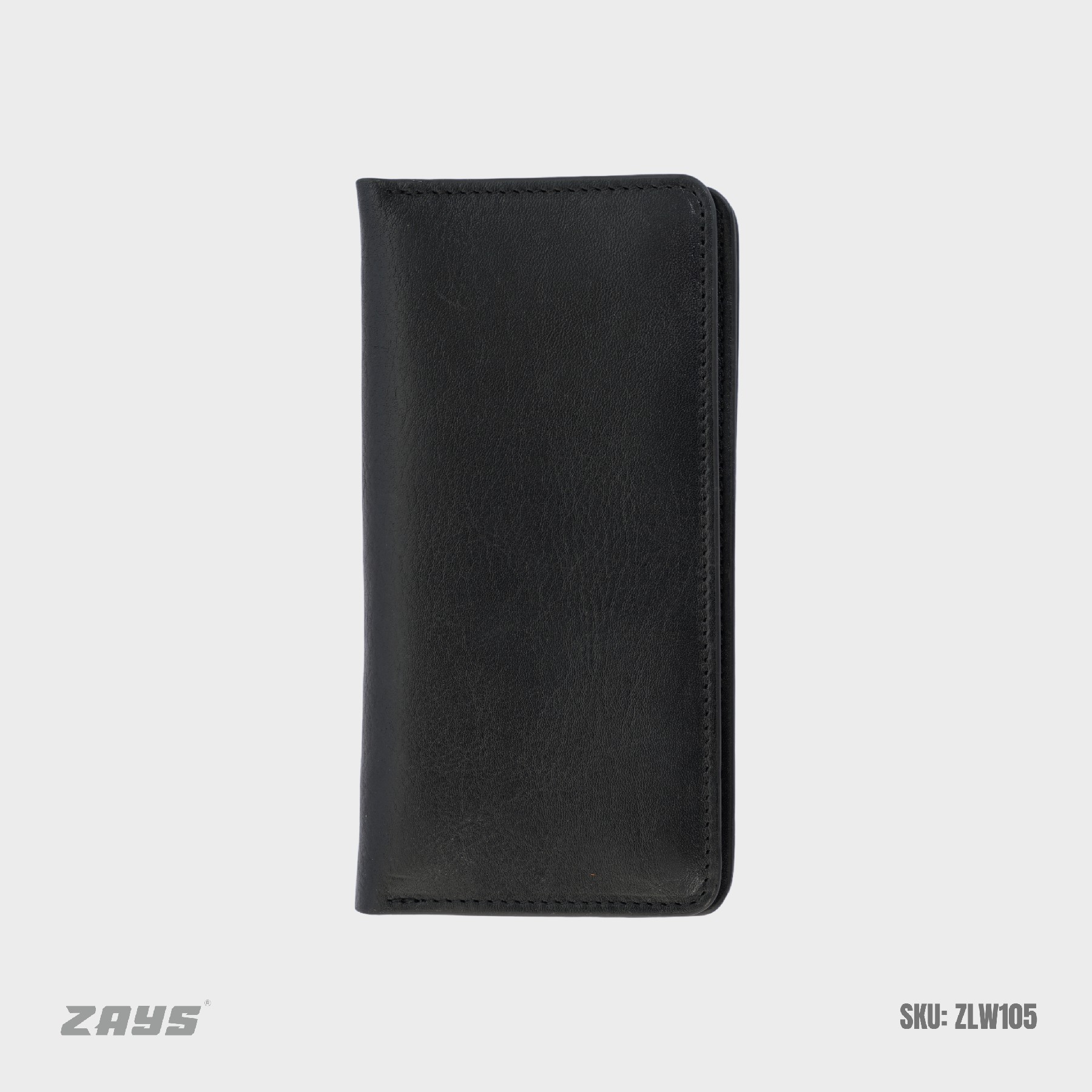 Picture of Zays Premium Genuine Leather Long Wallet for Men & Women | Elegant Design, Spacious Card & Mobile Slots | Durable Full-Grain Leather Chocolate