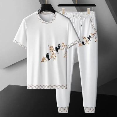 Picture of New Collection Stylist Printed Cotton Half Sleeve T-Shirt & Full Pant ( Set )for Men