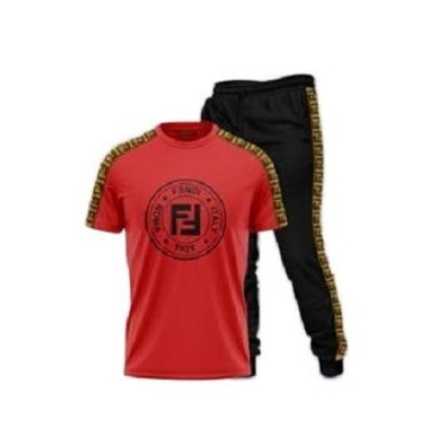 Picture of Stylist Printed Cotton Half Sleeve T-Shirt & Full Pant ( Set )for Men
