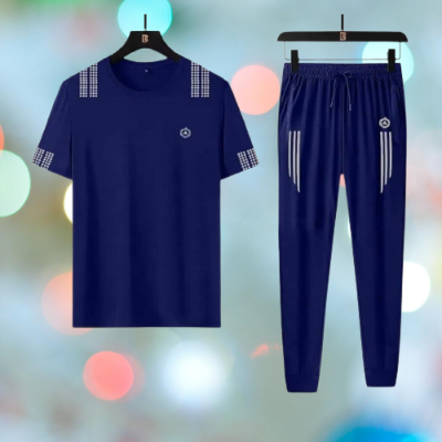 Picture of New Stylist Printed Haf Sleeve T-Shirt,Full pant ( Set )for Men