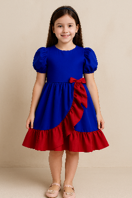Picture of Exclusive stylish Baby Girls Frock Dubai Charry Girls Jama Milk Coffee
