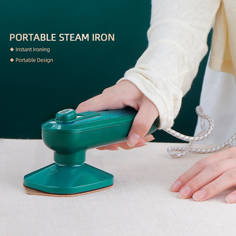 Picture of EsoGoal Mini Iron Professional Micro Steam Flatiron Convenient Handheld Household I-ron Portable Wet Dry Ironing Machine Home Travel Essential Tools For Sterilization And M-ite Removal