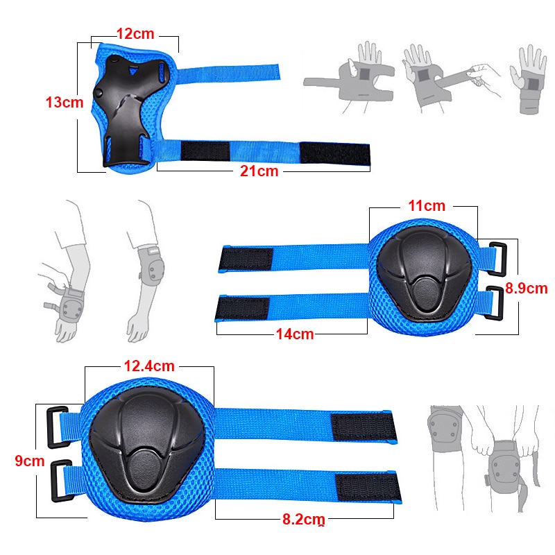 Picture of Unique Make - 6 pice ninpad motorcycle bicycle knee keeper ski skateboard knee pad guard creek - Innovative Design - To Exprerience Greatness