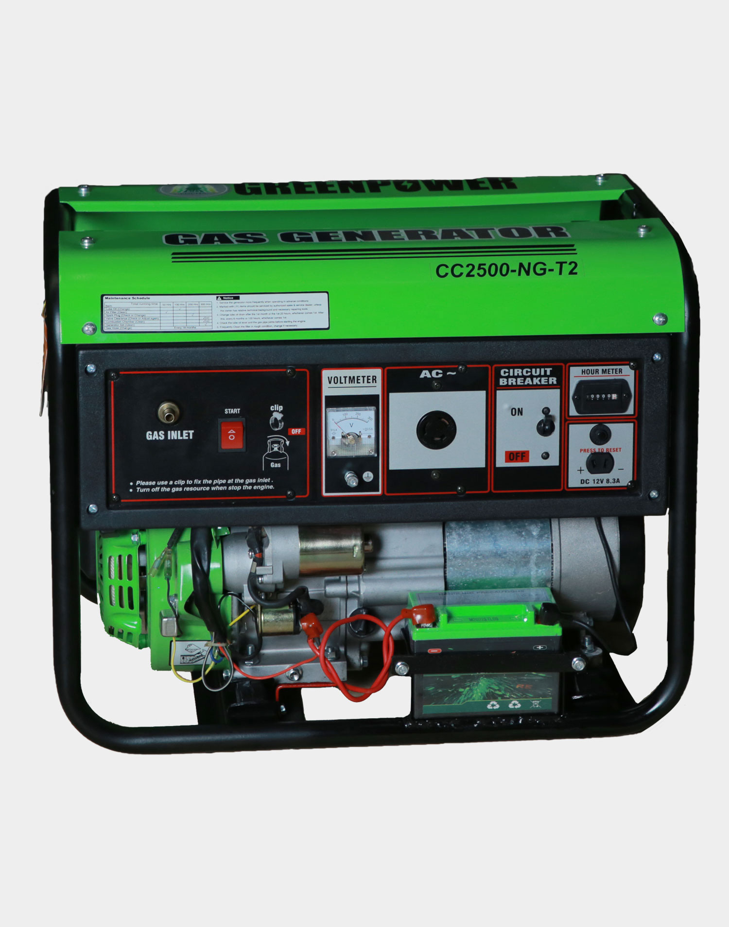 Picture of Green Power 2.5KW LPG Generator CC2500-NG-T2 | Gas/CNG/NG/Biogas Generator for Home