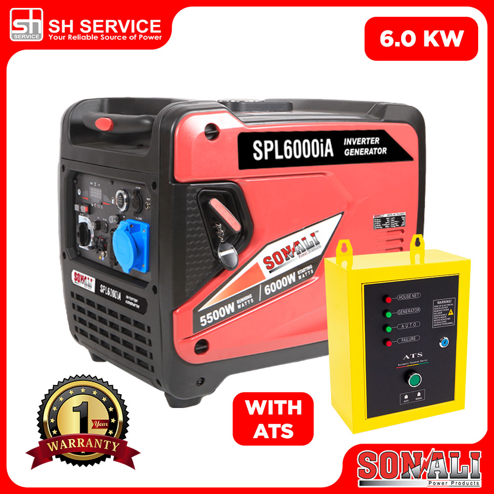 Picture of SONALI 6.0KW Auto Start Inverter Generator SPL6000iA | Silent Mini Gasoline Portable Inverter Generator