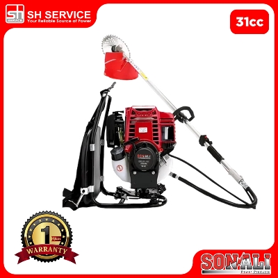Picture of SONALI 4-Strokes Engine Brush Cutter SPL 35BC | Hedge Trimmer Grass Cutter Weed Eater Pole Saw Tiller Grass Cutter Grass Trimmer