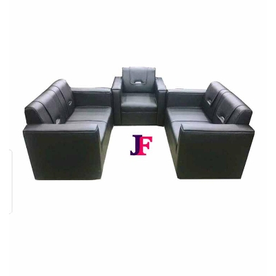 Picture of Artificial Leather Sofas -  For Home/ Office  Sofas  - Black  Finest quality imported accessories ensure the strong  structure