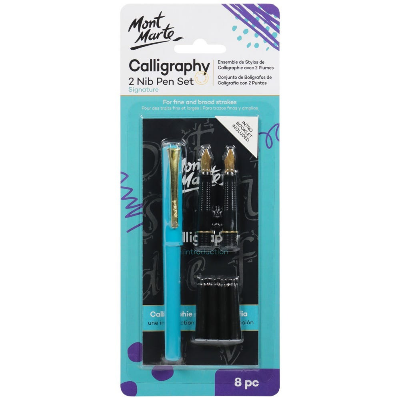 Buy Mont Marte Calligraphy 2 Nib Pen Set 8pc at Best Prices in Bangladesh