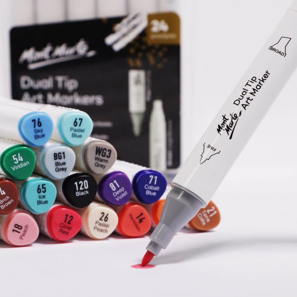 Buy Mont Marte Dual Tip Alcohol Art Markers 24pc in Case at Best Prices in Bangladesh