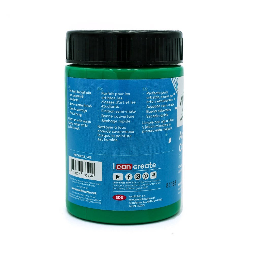 Buy Mont Marte Acrylic Colour Paint 300ml -Medium Green at Best Prices in Bangladesh