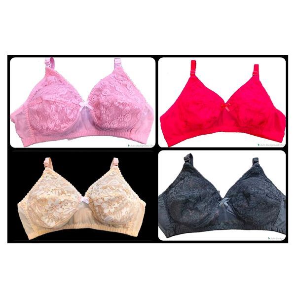 Picture of Premium Net bra for girls multicolor mix fabric 4pics