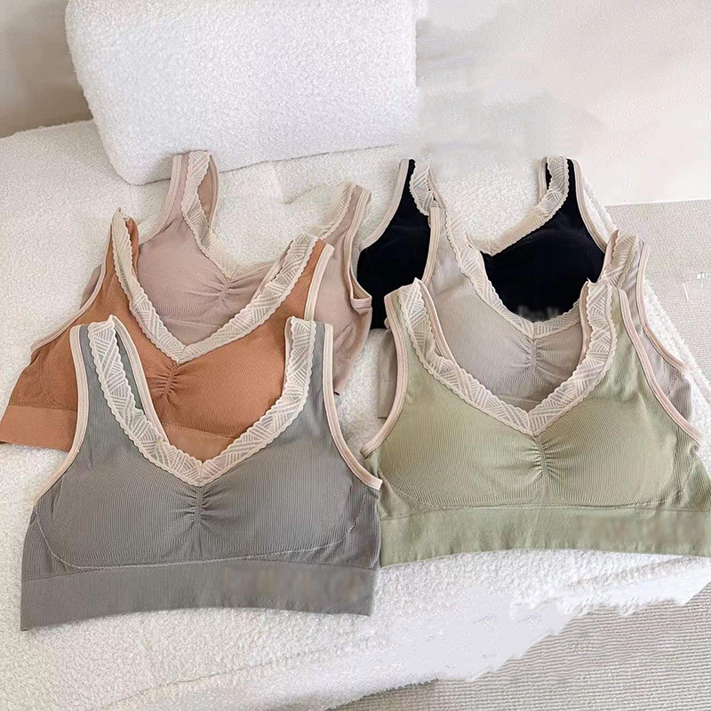 Picture of Women Seamless Push Up Underwear Backless Bralette Lingerie Sleep Yoga Bra Vest Big Size Lace Trim Breast Tube Top Sling No