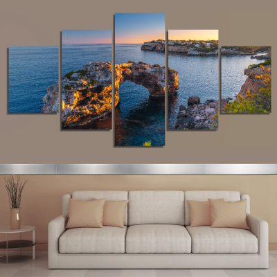 Picture of 5Pcs In 1 Set Wall Canvas Art Ready to Hang for Living Room or Bedroom Home Decoration On Wall Canvas Painting Wall