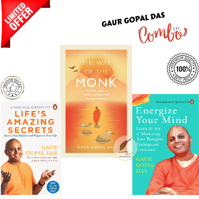 Picture of 3 Books Set by Gaur Gopal Das (Energize Your Mind + Lifes amazing secret + The Way of the Monk) - Premium Quality - Paperback