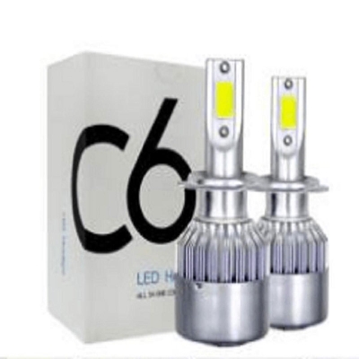 Picture of C6 LED H4 Headlight Bulp for Motorcycle- White- 2 Pis