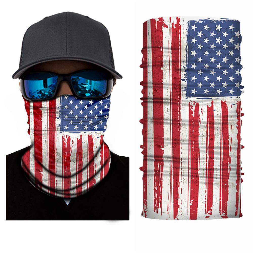 Picture of 9 In 1 Magical Round Scarf For Bikers. Bandana- US- Red