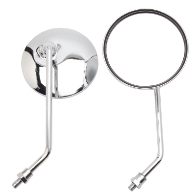 Picture of Rearview Mirror or Looking Glass for Motorcycle. CD-80 Model. Metal Mody- Nut size Small