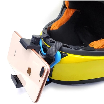 Picture of Motorcycle Helmet Mobile Phone Holder For Mobile & Gopro Camera first-view Shooting Riding Motorcycle Helmet Phone Holder