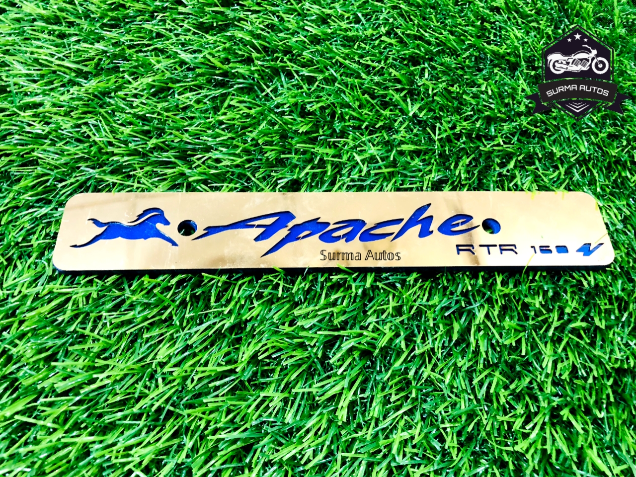 Picture of Apache RTR 160 4V Motorcycle Name Plate Metal Gold