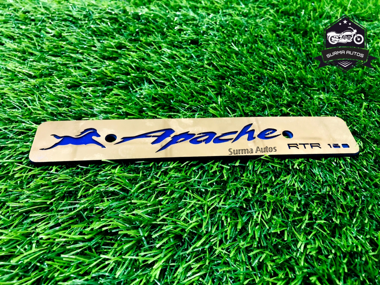 Picture of Apache RTR 160 Motorcycle New Design Name Plate Plastic & Metal Gold