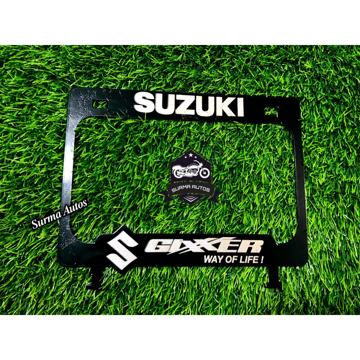 Picture of Gixxer / Gixxer SF Motorcycle Number Plate frame Cover / License Plate Cover Metal