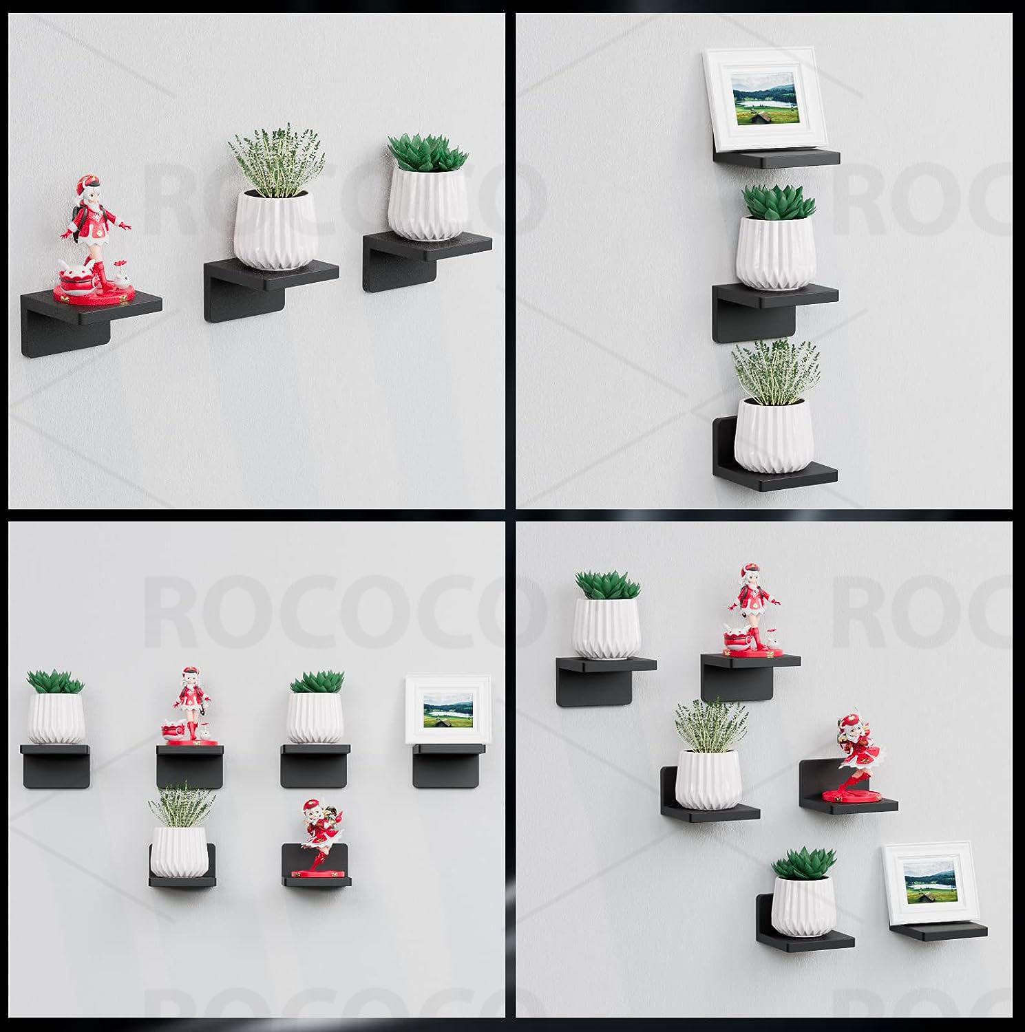 Picture of 3 Pieces Mini Wall hanging Shelf Home Decore Shelves Wall Decoration Items