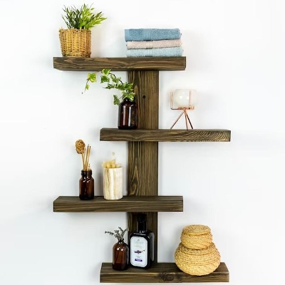 Wall Decor 4 Tier Self Wall Rack Showpieces Holder