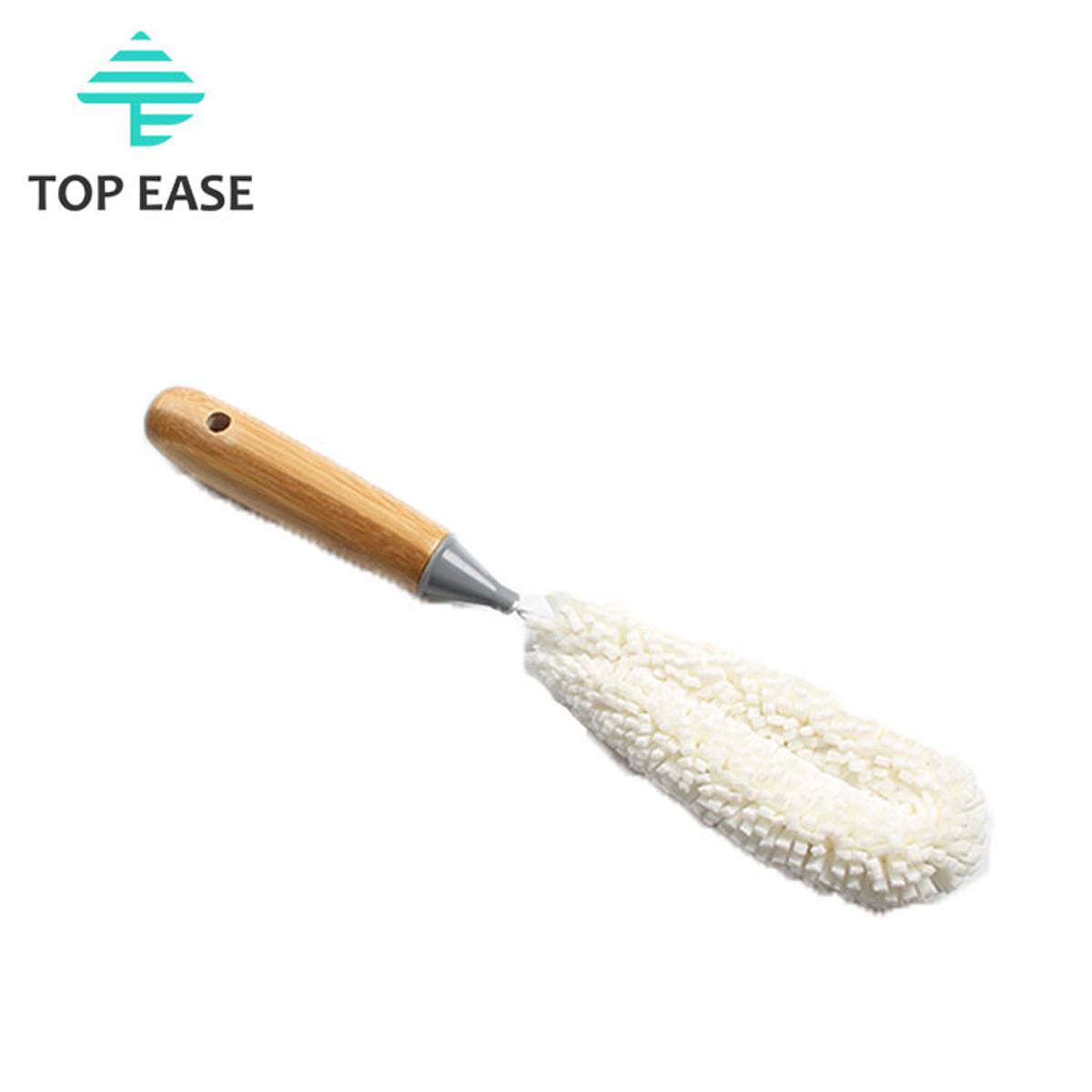 Picture of Bamboo Handle Foam Cotton Cup Brush Powerful Cleaning Decontamination Bottle Brush