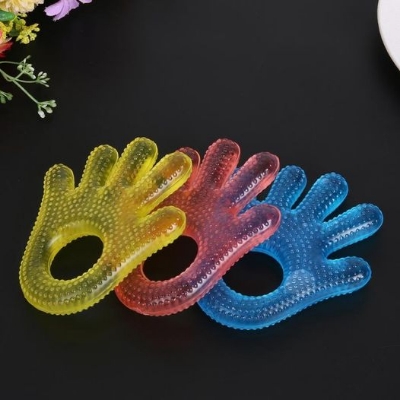 Picture of BPA Free Hand Shape Water Filled Teether For Baby
