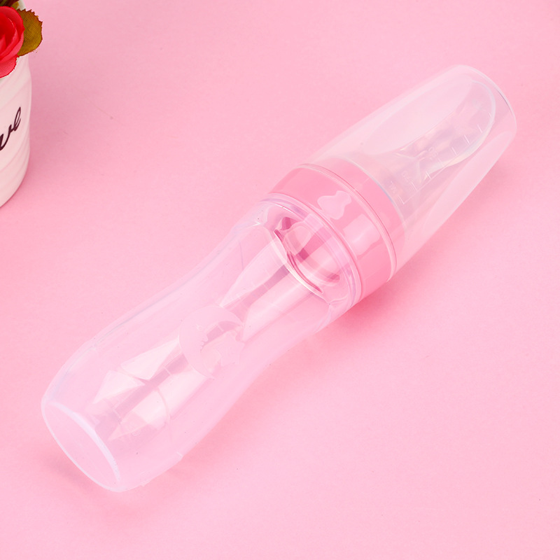 Picture of 120ml Full Silicon Baby Spoon Feeder Silicone Bottle Feeder Silicone Spoon