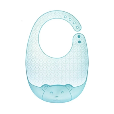 Picture of Cute Baby Bibs Waterproof Silicone Bib Infant Toddler Feeding Saliva Towel Cartoon Adjustable Children Apron with Pocket Scarf