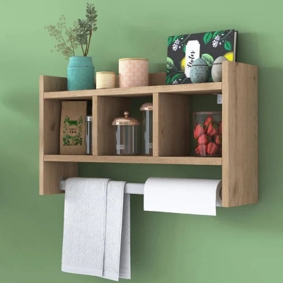 Picture of Karigor BD 3 Cabin Kitchen Rack Tawel & Tissue Hanger Kitchen Decor Pot Self