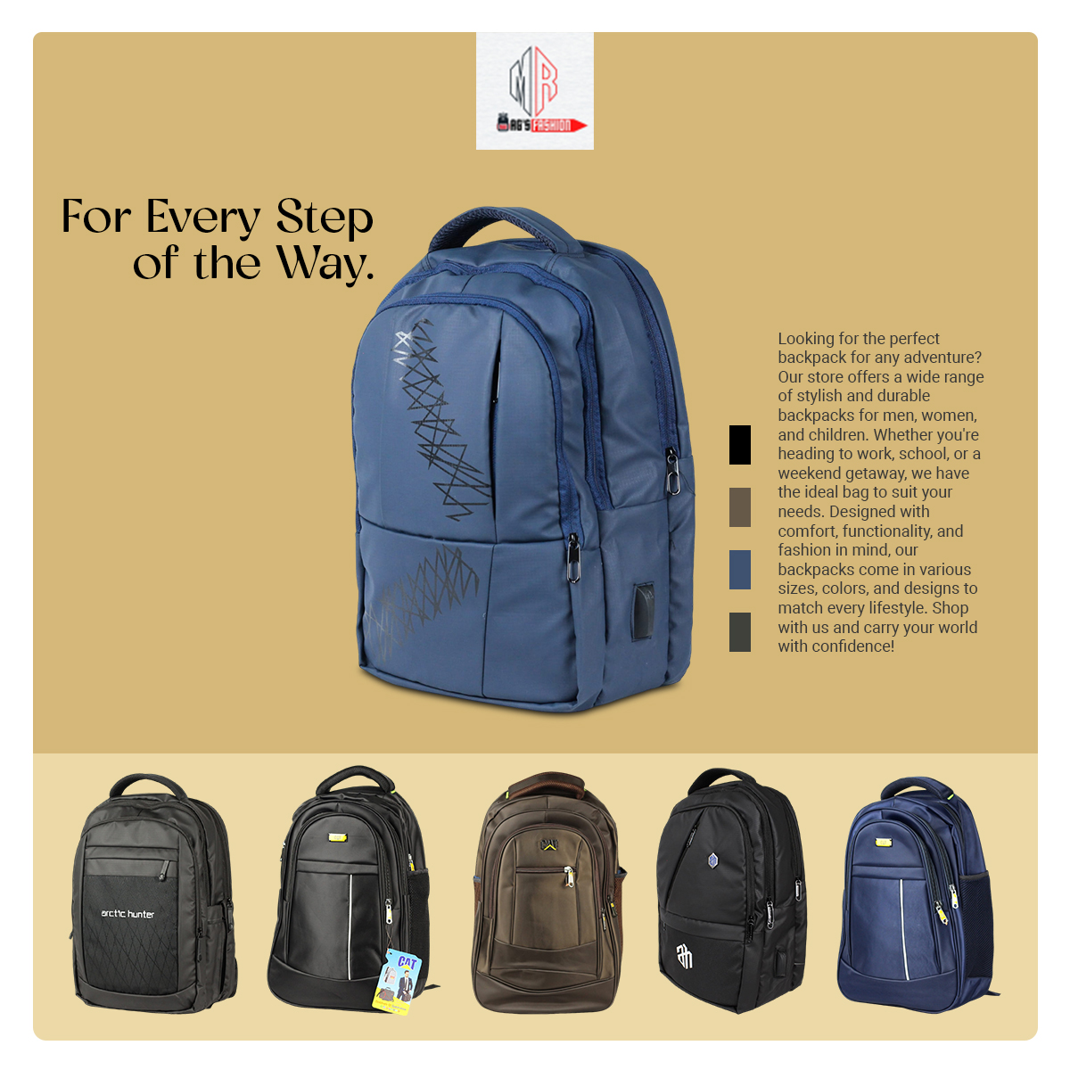 Picture of New Classic Black Laptop Bag-Backpack