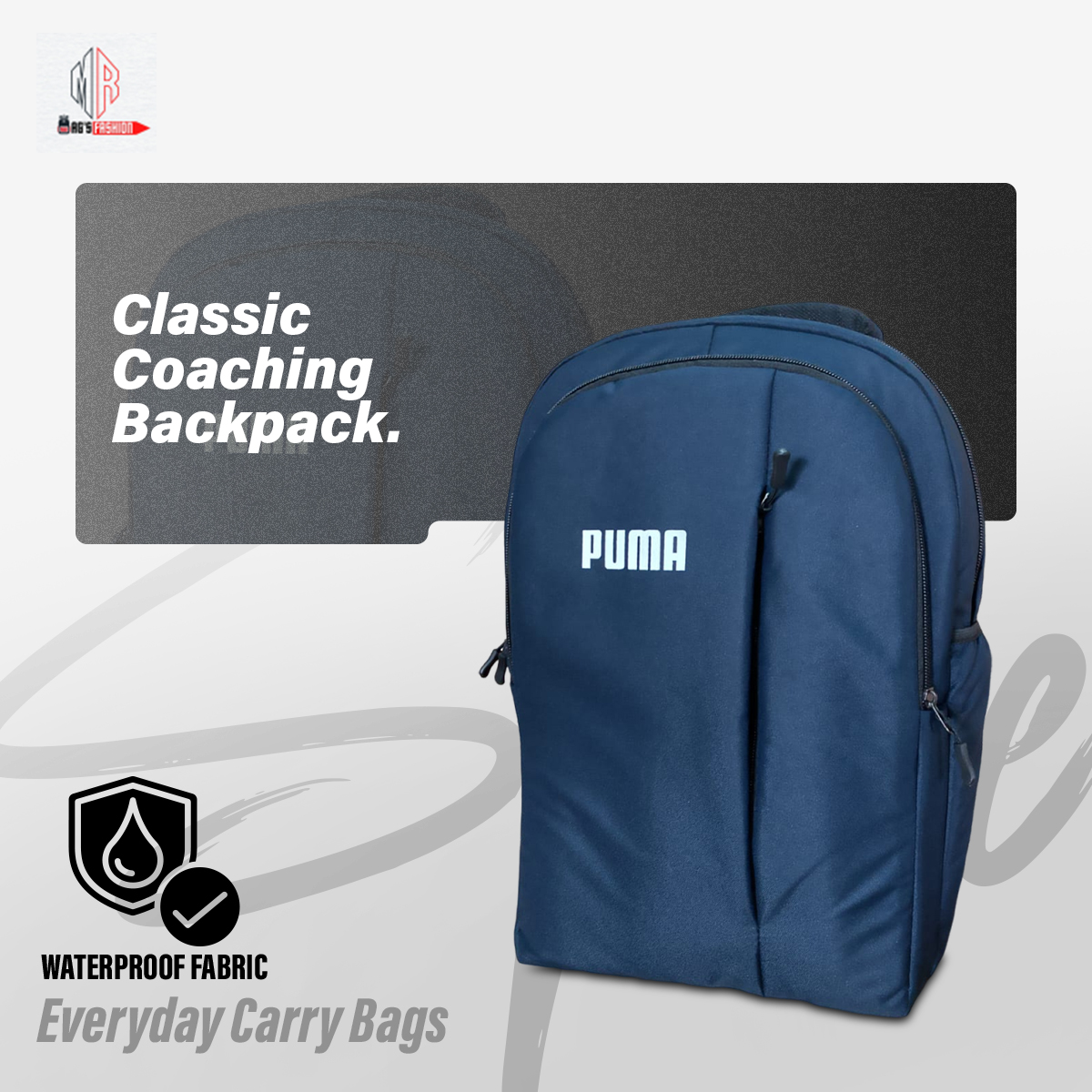 Picture of Classic Travel Backpack for Men and Women - Travel Bag - Waterproof Fabric - Laptop Bag - Rainproof - Blue