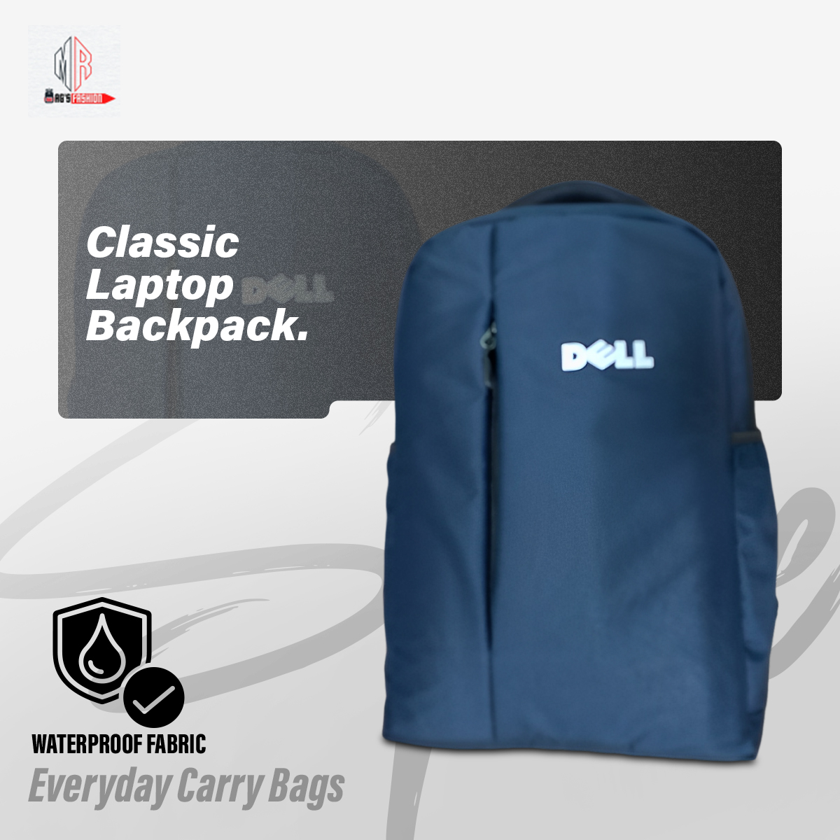 Picture of Classic Travel Backpack for Men and Women - Travel Bag - Waterproof Fabric - Laptop Bag - Rainproof - Blue