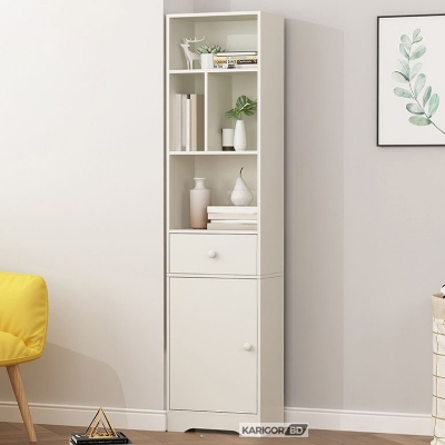 Picture of Vintage Large Capacity Book Shelf-Cum-Showpiece Display Shelving Stand Rack with Storage Cabinet Bookcase and Drawer by KARIGOR BD