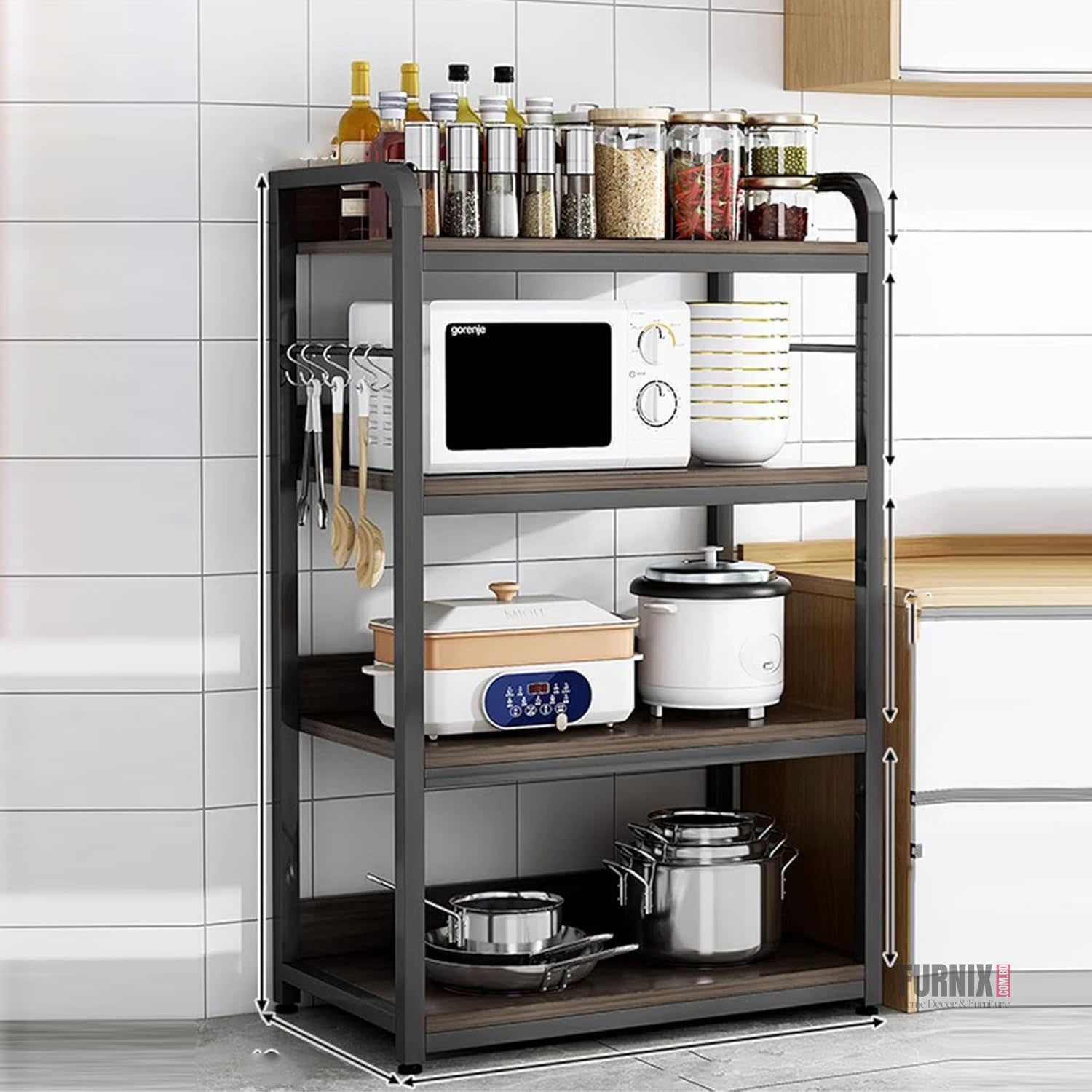 Picture of Bibliophile Metal Body Reading and Writing Table with Integrated Bookcase Shelf