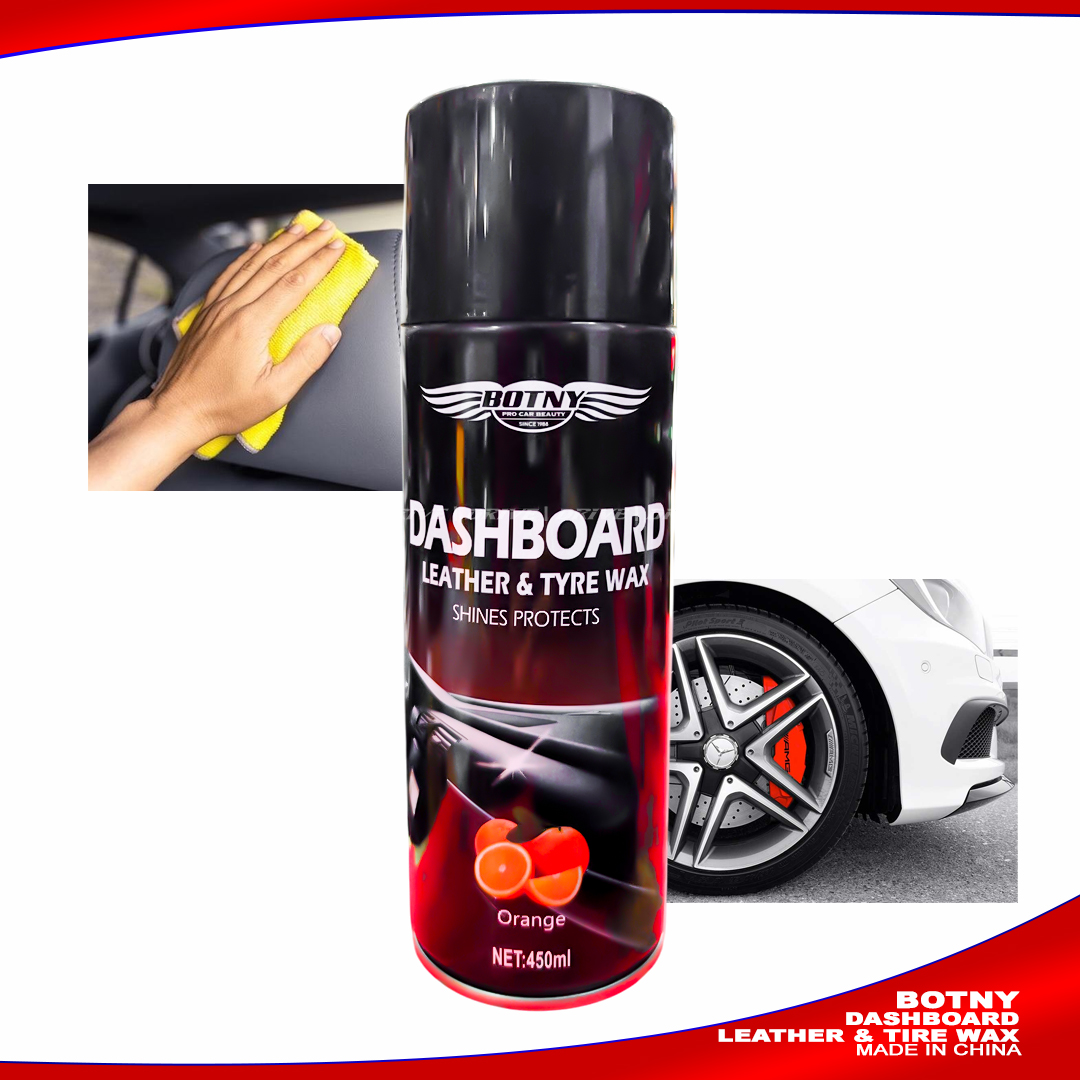 Botny Dashboard Leather & Tire Wax |Dashboard & Leather polish-Orange  - 450 ml AKTC auto accessoriesonline shop bangladeshothoba.com